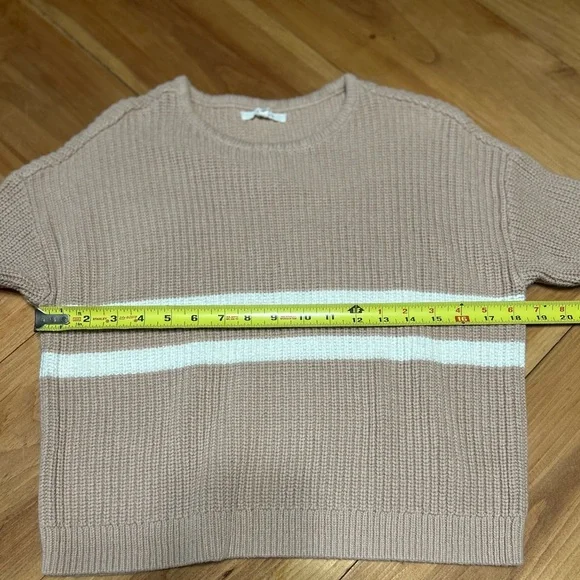 PacSun Tan Sweater with White Stripes size Small - Picture 4 of 5